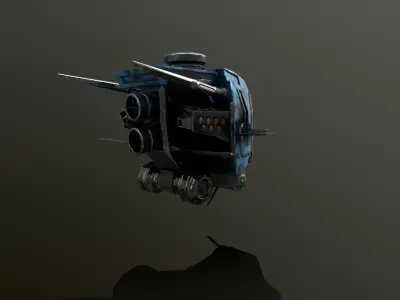 Fighter Drone Low-poly 3D model