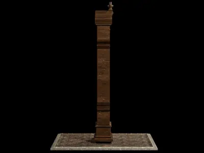 Antique Clock 3D model