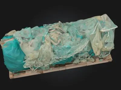 Fishing Nets on a Pallet  Coastal Prop Model for Harbor 3D model