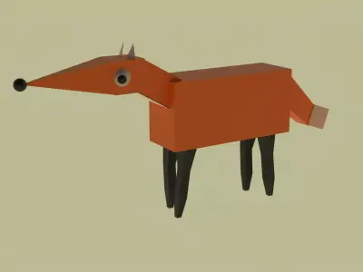 Fox Cartoon 3D model