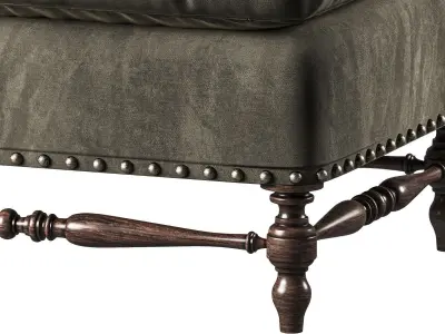 blackwood americano pouf art 5489 3D model