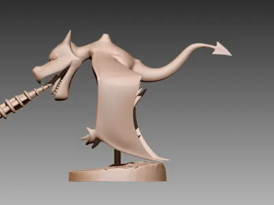 Aerodactyl flying and firing beam Pokemon OBJ STL 3D print model