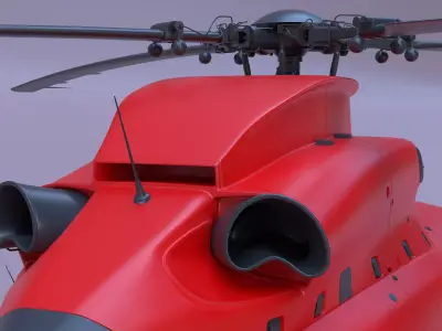 Dolphin Chopper Low-poly 3D model