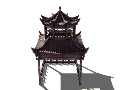 Pagoda 01 PBR Low-poly 3D model