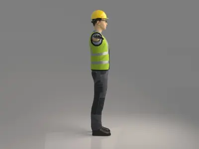 Working Men - Kim Low-poly 3D model