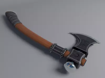 axe for game Low-poly 3D model purchase