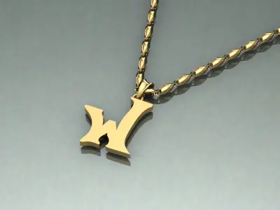 Pendant W-w1 3D print model