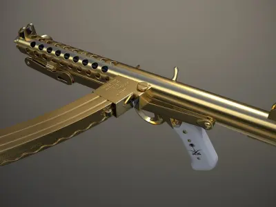 Sterling Mk 4 Low-poly 3D model