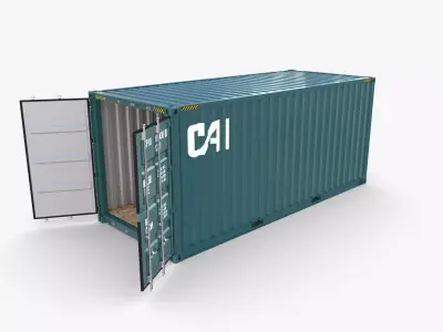 20ft Shipping Container CAI v3 3D model