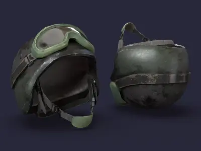 Helmet Low-poly 3D model shop