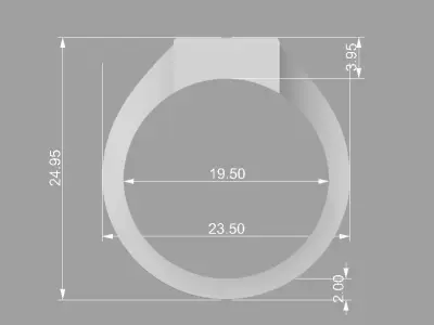 Ring antique 3D model