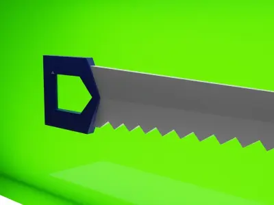 hacksaw knife Low-poly 3D model