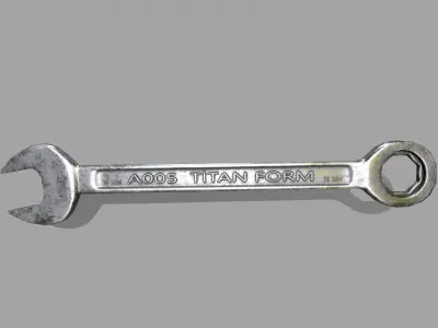 wrench Low-poly 3D model 14