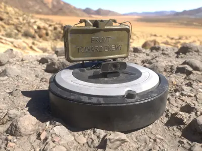 Home Defense Roomba PBR Game-Ready Low-poly 3D model