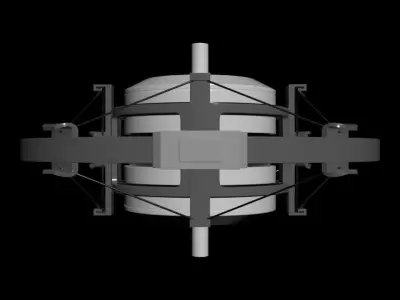 Dual FPV Motor - Shock Mount - Concept 3D model
