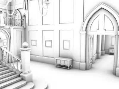 Victorian Entrance Hall 3D model