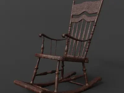 Old Rocking Chair 3D model