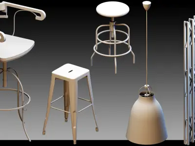 60 Interior Objects- Vol 04- High detail 3d models 3D model