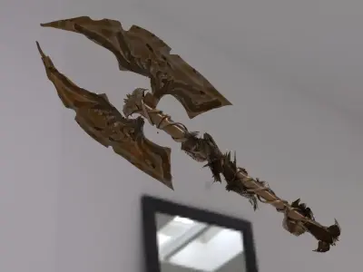 Axe Legendary beast Slayer Low-poly 3D model