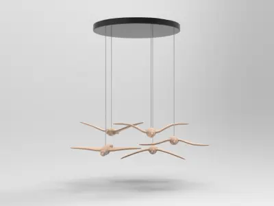 Hanging Birds Low-poly 3D model purchase