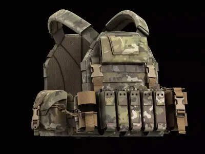 TYR Tactical PICO DSX Assaulter Plate Carrier V3 Low-poly 3D model