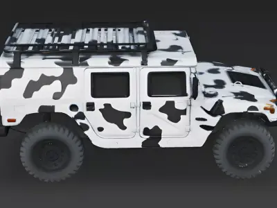 Realistic Rugged 4x4 Utility Vehicle 3D Model Low-poly 3D model