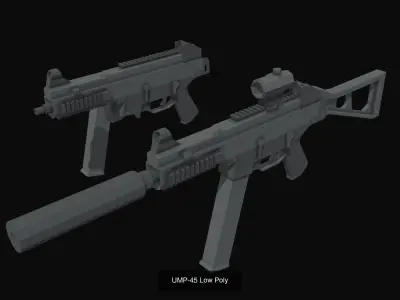 16 Low Poly Weapons 3D Model Pack