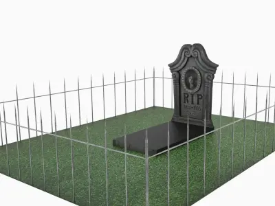 Grave Low-poly 3D model purchase