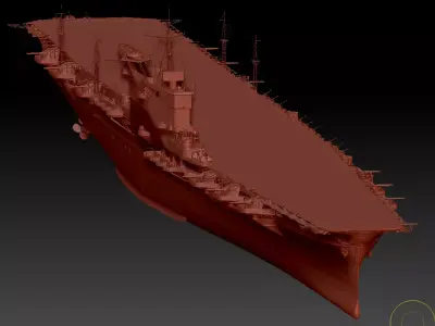 HAKURYU AIRCRAFT CARRIER 3D model