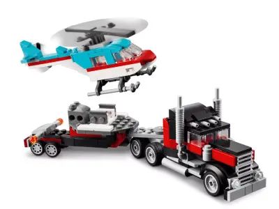 TwindBricks3D - 31146 Flatbed Truck with Helicopter 3D print model