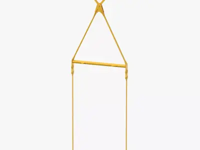 Crane Fixed Pendant Link Yellow1 3D model