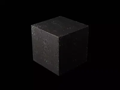Old Metal Texture With Cube Model Low-poly 3D model