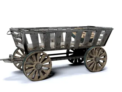 Carriage old wagon 3D model