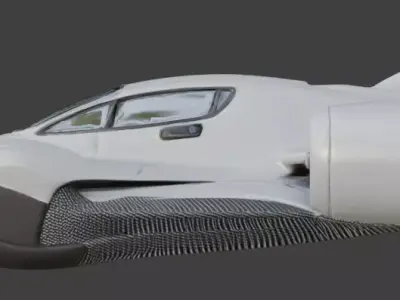Realistic Sci-Fi Hover Jet 3D Model Low-poly 3D model