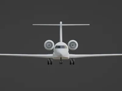 Jet - G600 Low-poly 3D model