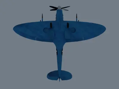 Spitfire low-poly 3D model Low-poly 3D model