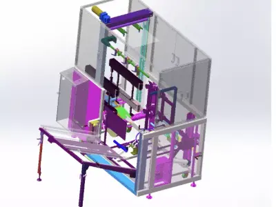 Carton unsealing machine 3D model