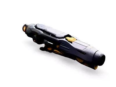 SciFi Futuristic Energy Weapon Low-poly 3D model