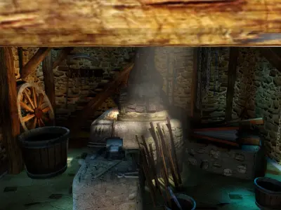 Old Blacksmith workshop 3D model