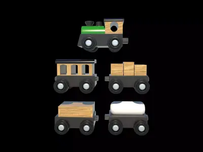 toy train 3D model 13