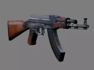 Ak-47 Gun Low-poly 3D model purchase