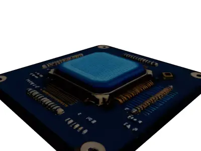 Advanced Microchip Processor Unit 3D model purchase