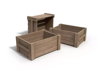 Wooden Crate 3D 3D model buy