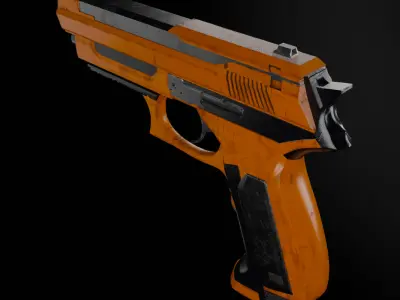 Sci-fi Pistol 3D Model 3D model