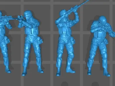 Special forces soldiers  armed police soldiers  special police 3D print model