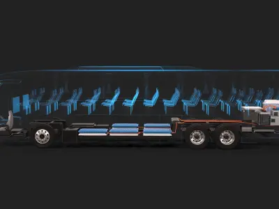 Electric Bus X-ray 3D model purchase