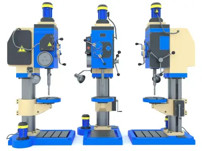 Industrial machine tool drilling vertical press 2N125L 3D model