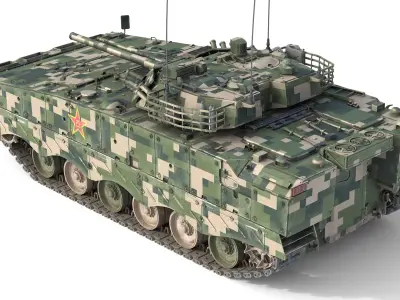 IFV ZBD-04 Chinese Tank Low-poly 3D model