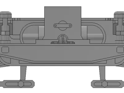 UFB bogie with tilted spring for TT scale MTB M41 3D print model
