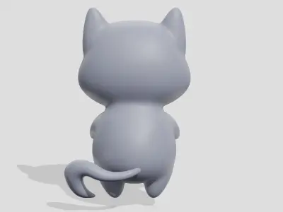 Cute little gray wolf  3D model